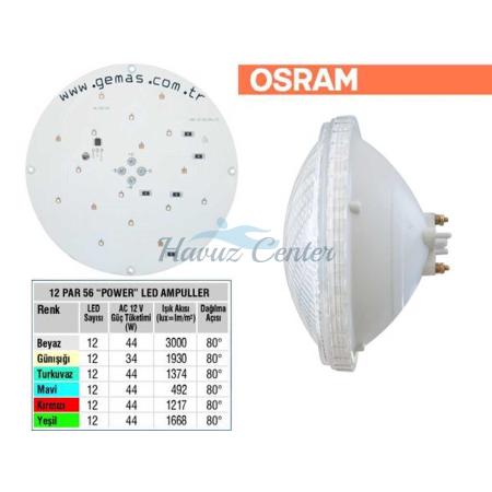 OSRAM Tek Renkli Par 56 12 Power LED'li Ampul Beyaz	532411