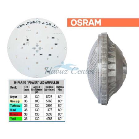 OSRAM Tek Renkli Par 56 36 Power LED'li Ampul Beyaz 532611